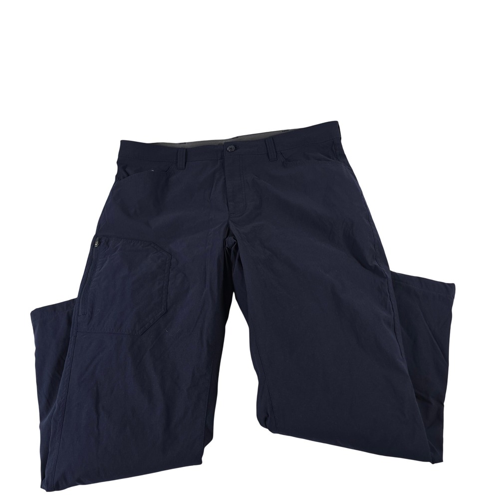 Eddie Bauer Mens Fleece Lined Tech Pant Navy Blue 38x30 Hiking Outdoor 283947